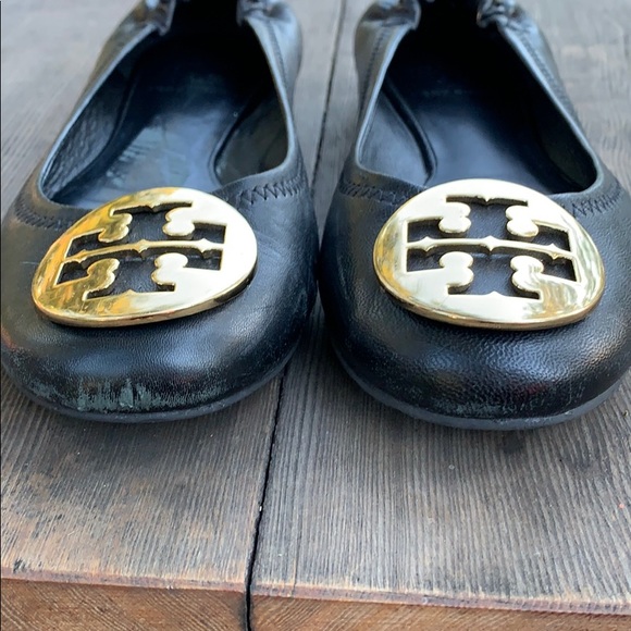 Tory Burch black flats size 7 - Picture 2 of 6